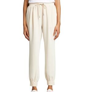 Cinq a Sept Dorian Pale Star Cream Jogger Drawstring Waist Pants Women's Size M